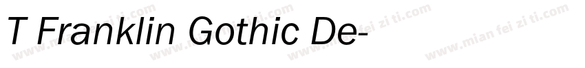 T Franklin Gothic De字体转换